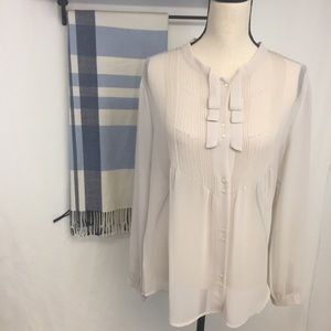 GAP Ivory Sheer Blouse, Size 8